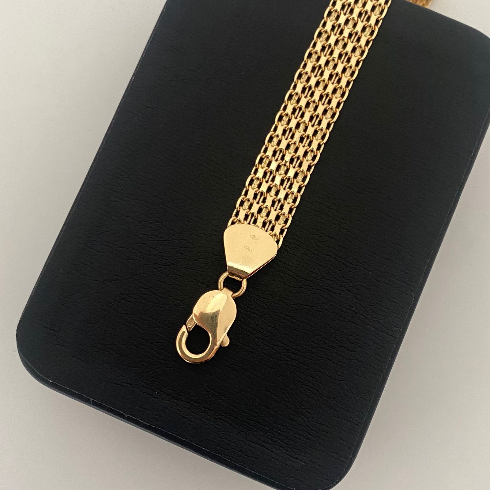 Pulso It chino triple carril Oro amarillo 18k +1 / 19,55 Gr / 11,35 mm / 21 Cm